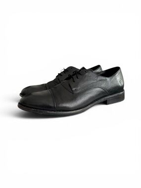 FRYE Men’s Paul Bal Oxford Handcrafted Leather Shoes in Black Size 11